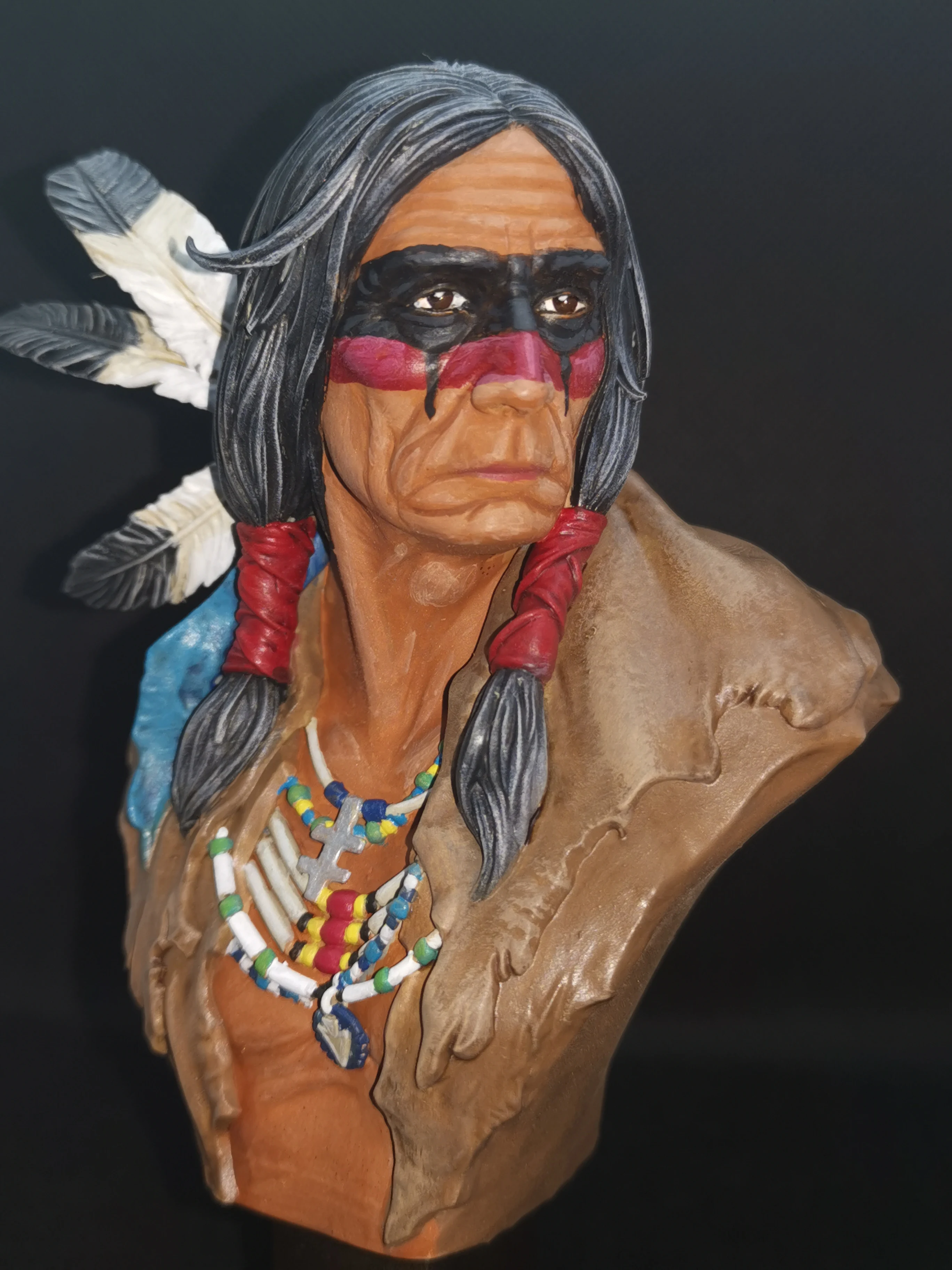 Figura de busto de hombre, modelo de resina, sin pintar, sin Color, RW-248, 50mm, 60mm