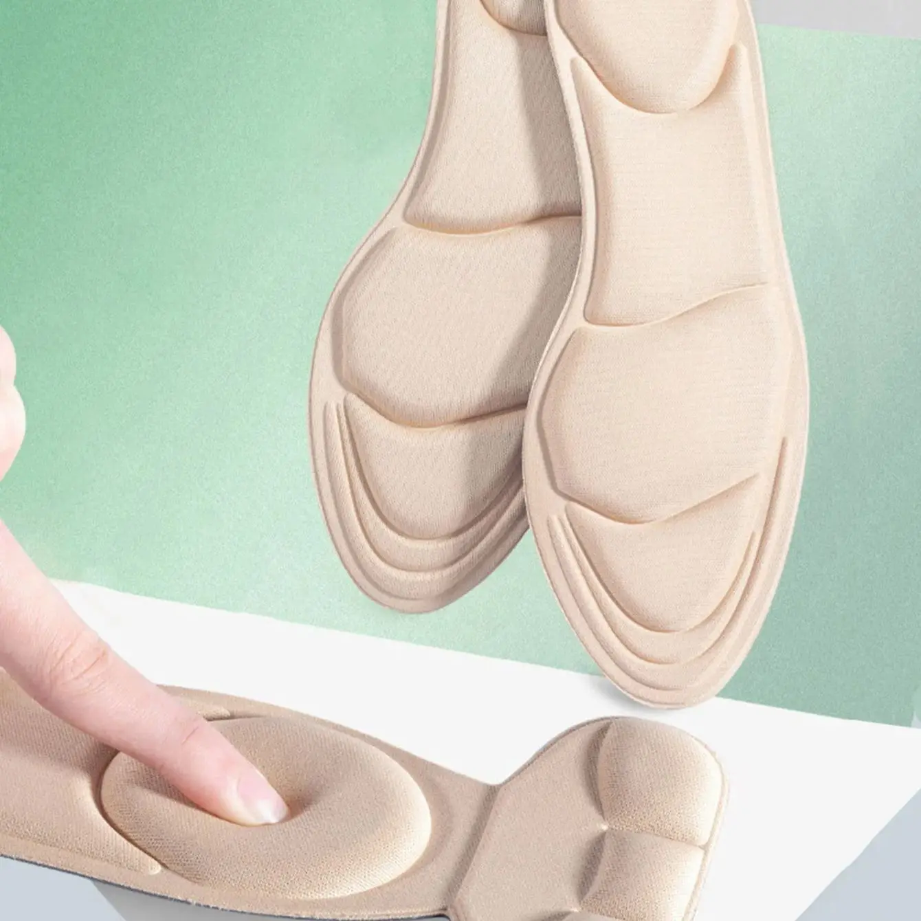 نعال داخلية من إسفنج الذاكرة للنساء، نعال أحذية عالية الكعب، نعل داخلي مضاد للانزلاق، حماية مريحة للكعب قابلة للتنفس #4