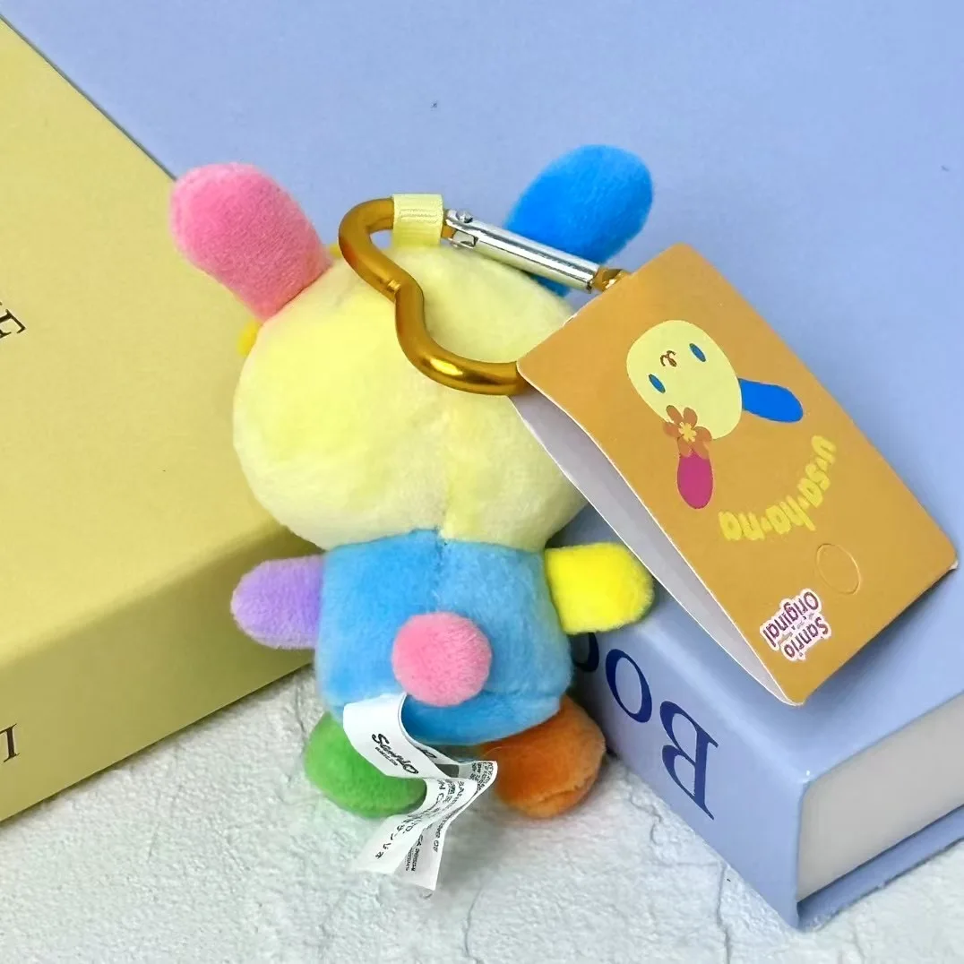 NEW 8CM Sanrio Usahana Plush Doll Keychain Anime Bunny Rabbit heart Keyring Bag Pendant Toy Doll gift Small Keyring Girls Toys view 6