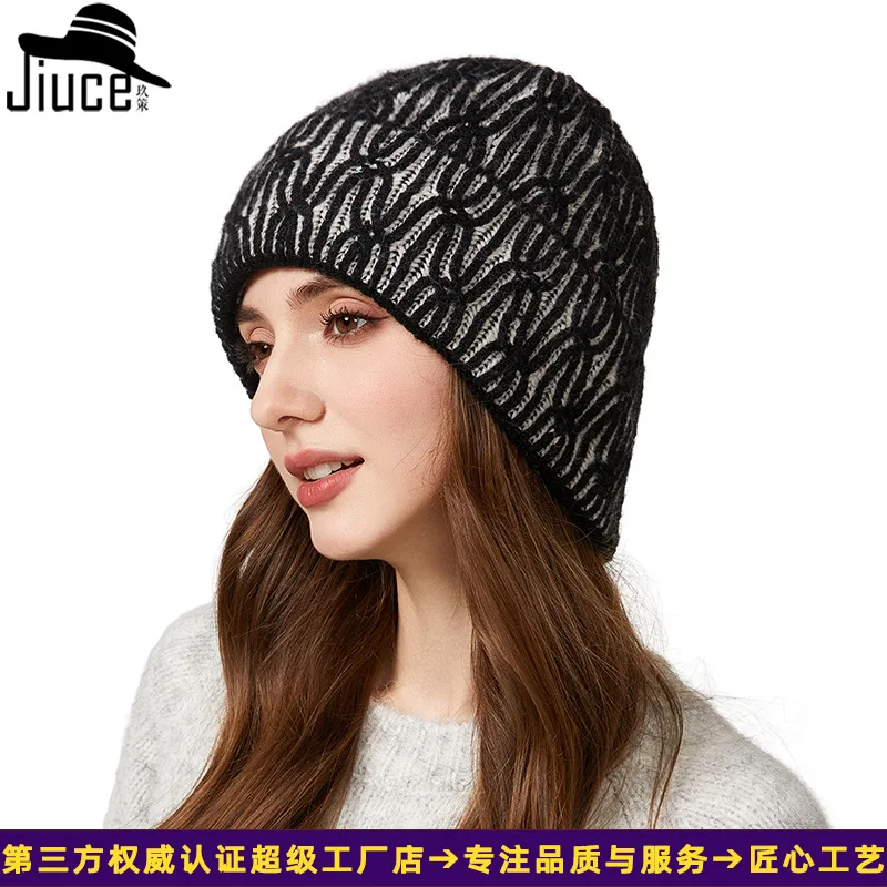 

Winter men's women's Big Head Design Sense Knit Hat Versatile High Elasticity Pullover Hat Mens Hat Cappello 4m748