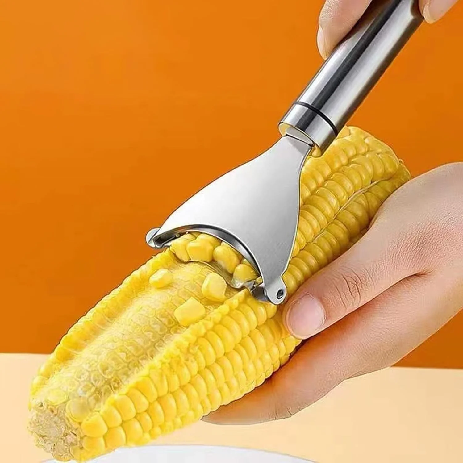 Stainless Steel Corn Planer Ergonomic Handle Corn Peeler Peel, Separate & Enjoy Fresh Corn with Minimal Effort