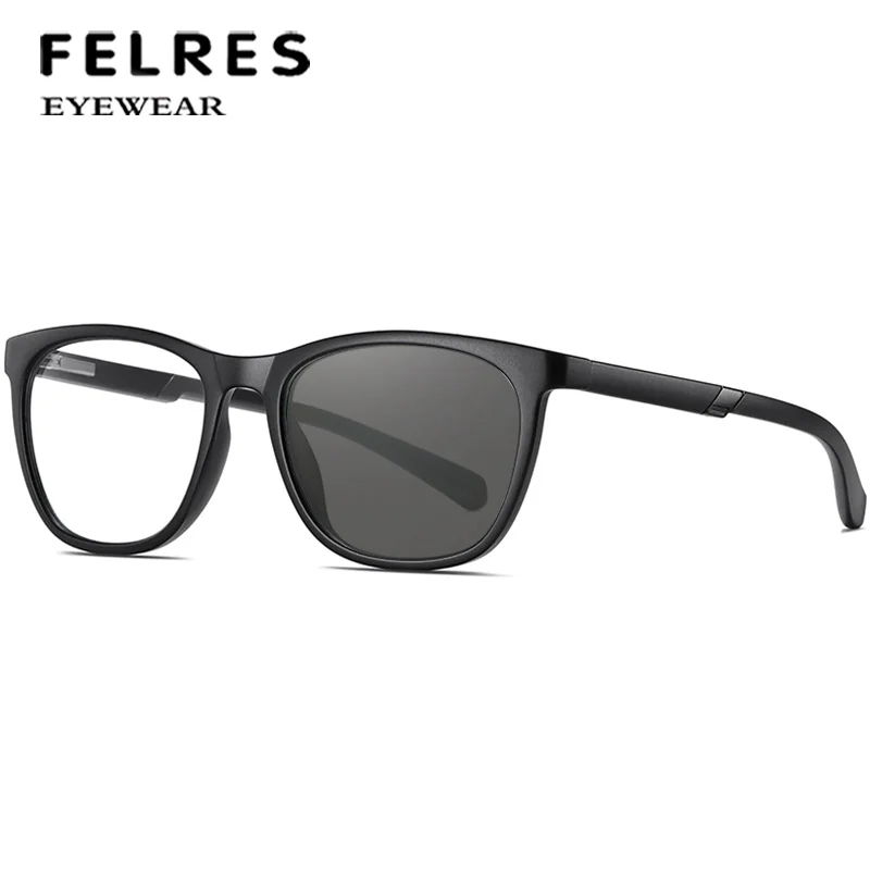 Classic Black TR90 Square Photochromic Reading Glasses For Men Women Trendy Presbyopia Glasses Color Changing Sport Sunglasses