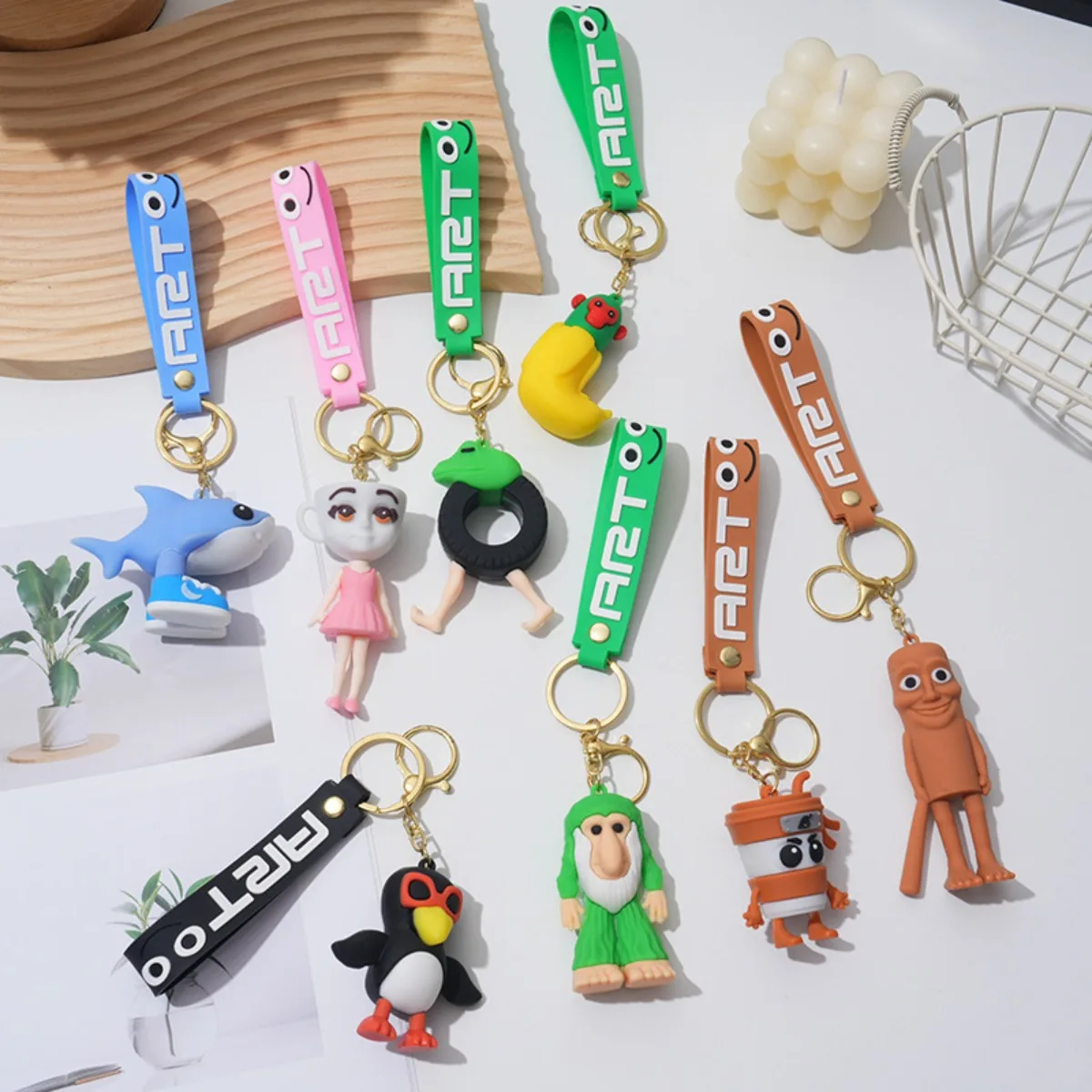

Tungtungtung Sahur Theme Character Statue Keychain, Car/Desktop Decorations, Home Collection, Office Decoratio Model Keychain