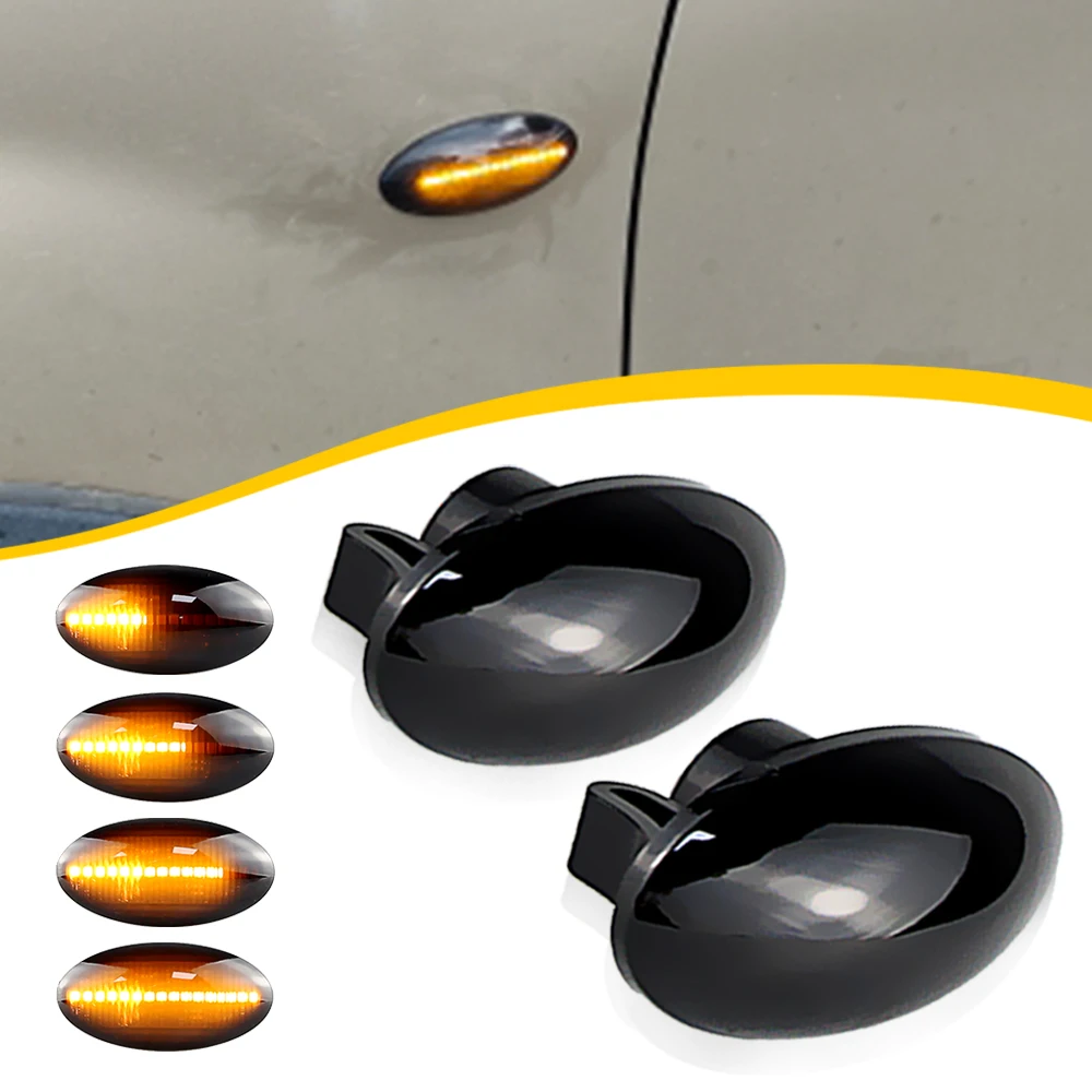 2PCS LED Dinamico Indicatore Laterale Indicatore di Direzione Per Suzuki Grand Vitara Vtarai Jimny Swift SX4 S-Cross APV Arena XL7 Alto Fiat