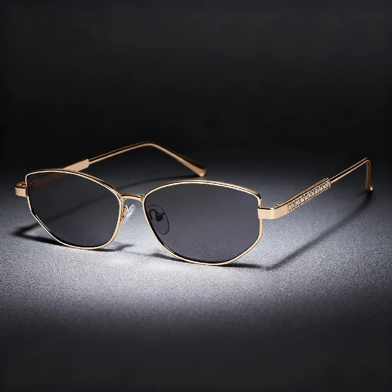 

Small Vintage Cat Eye Sunglasses for Women Men luxury Brand Steampunk Glasses Polygon Metal Frame Square Retro UV400 Eyeglasses