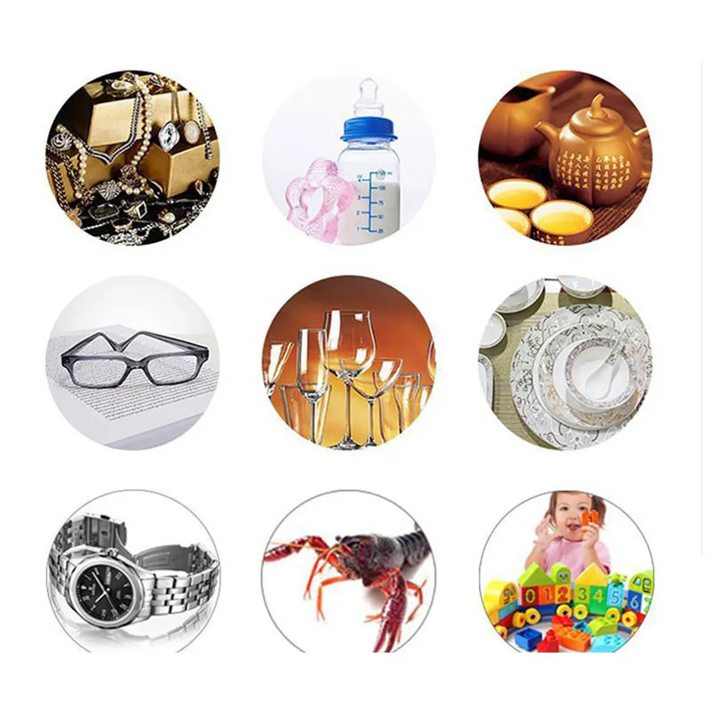 Ultrasonic Cleaner Portable Cleaning Machine Suitable for Fruit, Vegetable, Seafood Jewelry Cleaning Machine