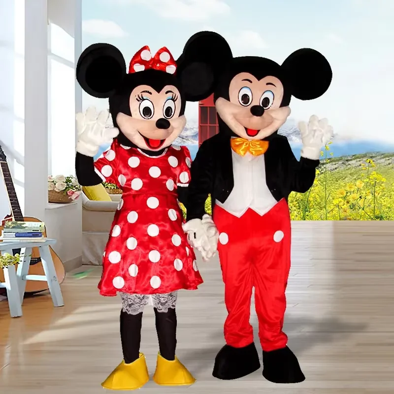 MINISO Disney Mickey Minnie Mouse Cartoon Charakter Kostüm Stich Maskottchen Kostüm Weihnachten Party Requisiten Werbung Kostüm