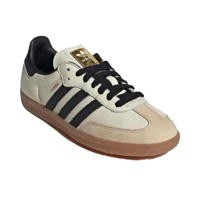 Adidas Originals SAMBA OG Comfortable and Versatile Low Top Board Shoes for Men and Women in Beige