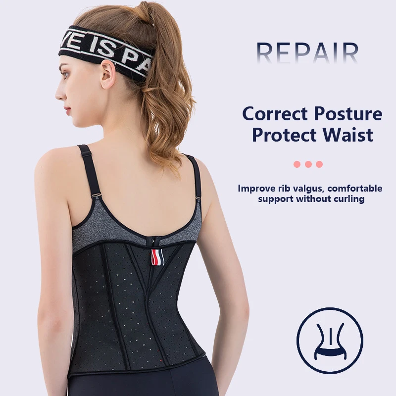 Corset Waist Trainer Cinchers Belt Postpartum Girdle Women Steel Bones Body Shaper Tummy Abdominal  Control Latex Waist Cinchers