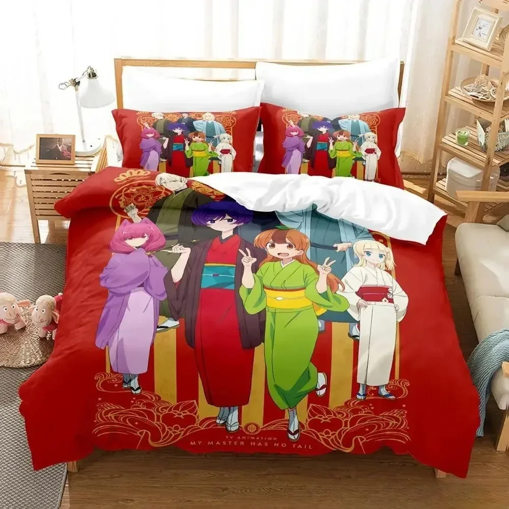 New 3d Print Anime My Master Has No Tail Bedding Set Bedroom Soft Modern Bedspreads Comefortable Duvet Cover Quilt Pillowcase