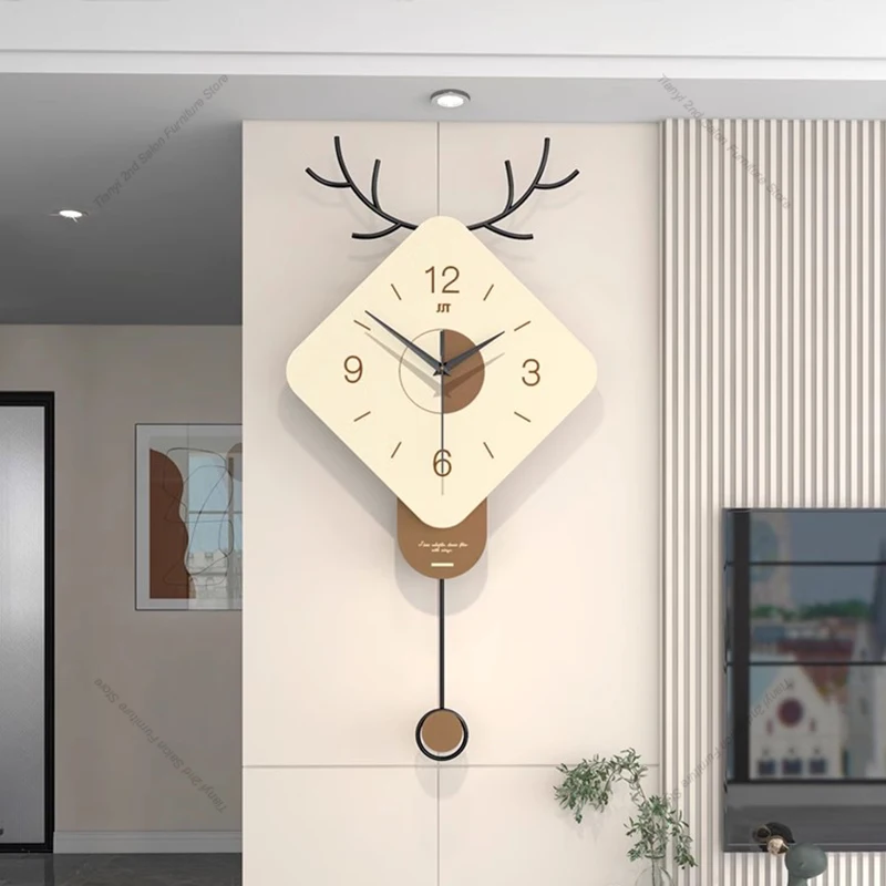 Nordic Art Mural Wall Clocks Living Room Elegant Luxury Decoration Wall Clocks Silent Electronic Home Decor Reloj Pared LLWC