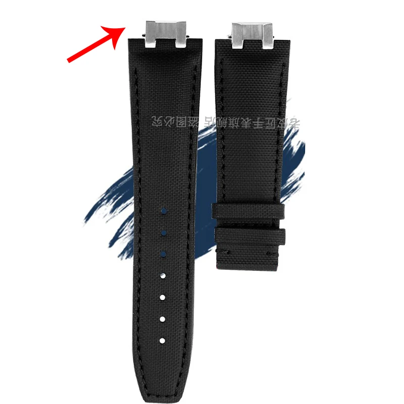 ل موريس لاكروا أيكون سلسلة AI6008 AI6038 AI6058 AI-1018 Lea-ther النايلون المطاط ساعة موصل ساعة رابط الملحقات #6