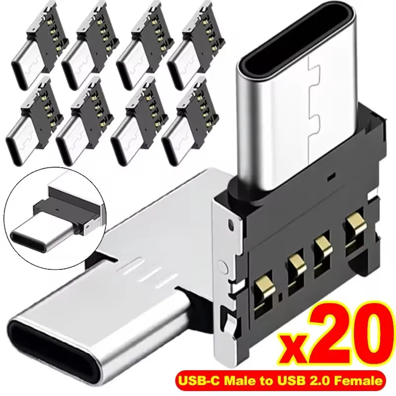 USB-C Male to USB 2.0 Female Data Connector Type C To USB OTG Adapte for Macbook Samsung Xiaomi USB C OTG Connector Adapter