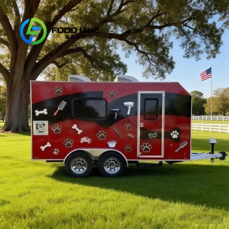 Easy Tow Dog Grooming Trailer Flexible Movement Between Different Locations For Wide Range Pet Service