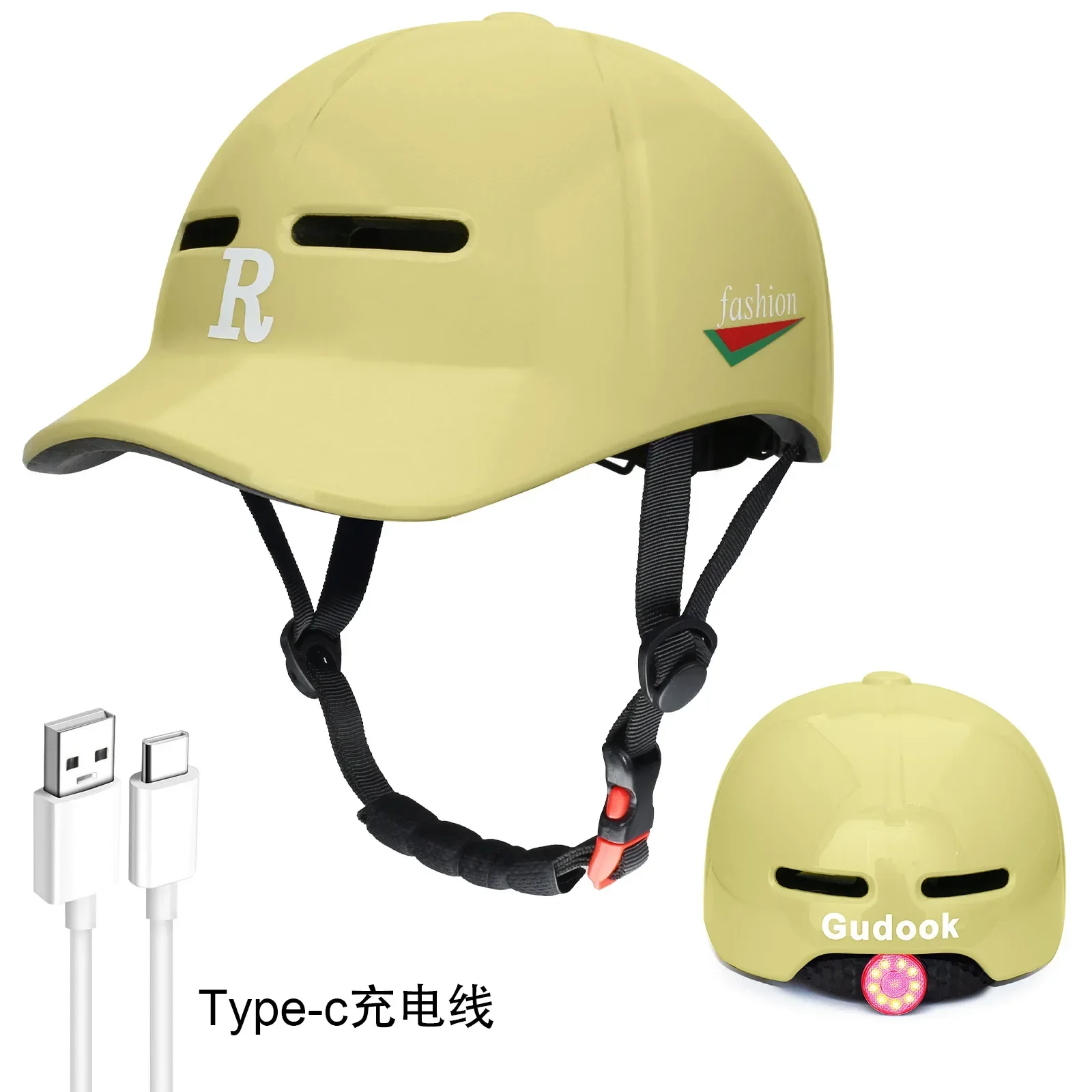 NONE Freizeit-Fahrradfahren, vier Jahreszeiten, Helm, Skateboard, Rollschuhlaufen, Baseball, Motorrad, Schutzhelm, integrierte Formkappe 7