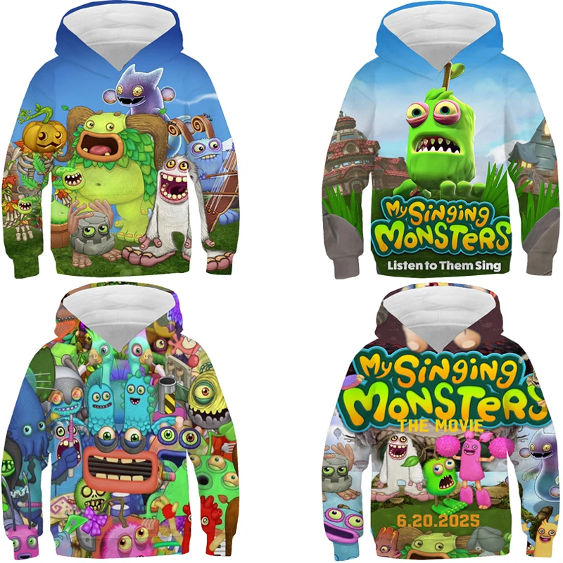 

Game My Singing Monster Hoodie Sweatshirts Cartoon Boys Pullovers Children Long Sleeve Hoody Kids Clothes Girls Outwear Sudadera