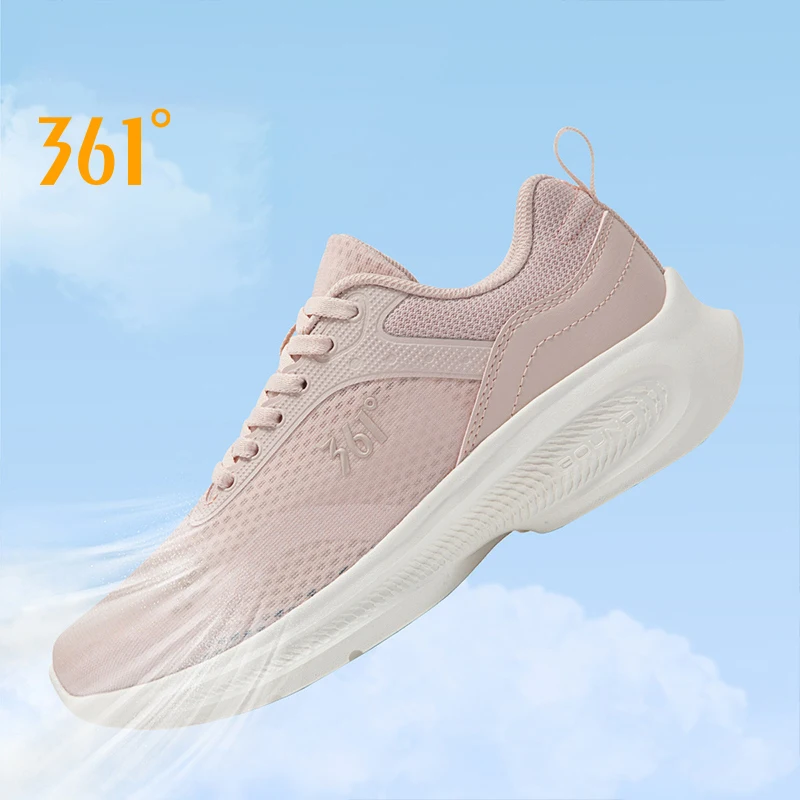 361 Degrees Women's Running Shoes New Mesh Light Breathable Comfort Elastic Rebound Non-slip Jogging Female Sneakers 682412222FV