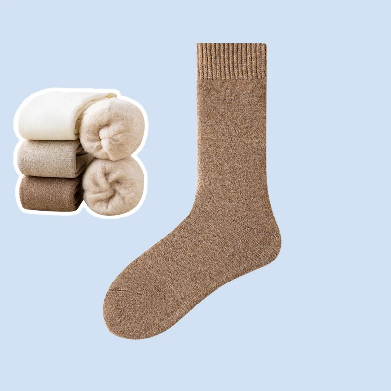 5/10 Pairs Plus Velvet Thickening Warm Terry Socks Breathable Winter Women's Cashmere Socks Autumn and Winter Women's Socks