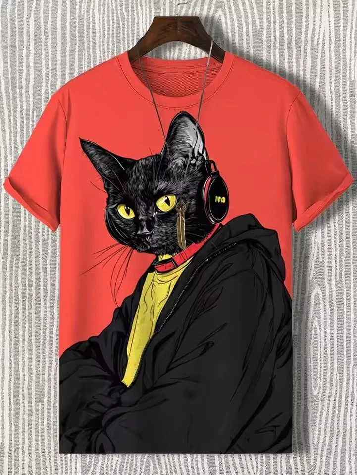 

Fashion Cartoon Animal T-shirts Kawaii Otter Cat 3D Print New Anime Short Sleeve Summer Casual Harajuku Y2K Tops Hip Hop Clothes