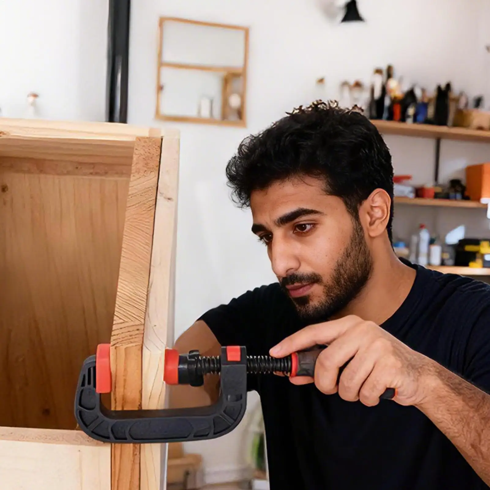 Clamps For Woodworking Adjustable G/C Spring Clamps Quick-Release G Spring Clips For Woodworking Carpentry Workshop Bench