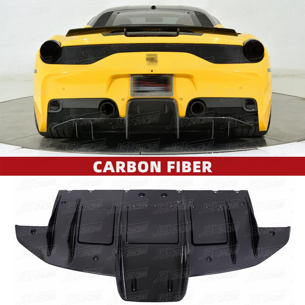 For Ferrari 458 Speciale 2014-2016 N R Style Carbon Fiber Rear Diffuser(JSKFR5811079)