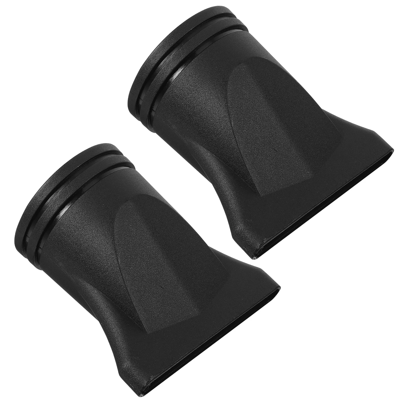

2pcs Hair Dryer Nozzle Collector Blow Comb Attachment Black Concentrator Diffuser Travel Lightweight Durable Plastic Storage