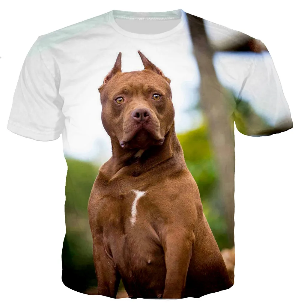 Animal Pet Dog 3D Print T-shirts Summer Men Woman Short Sleeve Casual Tees Fashion Streetwear Harajuku T Shirt Kid Tops Clothing