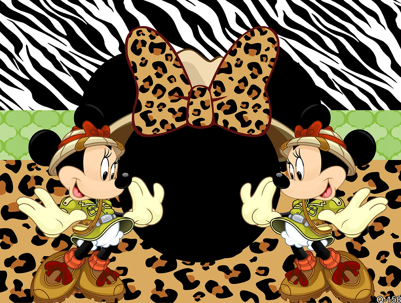 Forest Safari Mickey Jungle Boys Birthday Party ฉากหลัง Disney Mickey Minnie สัตว์เด็ก Wild One การถ่ายภาพพื้นหลังแบนเนอร์