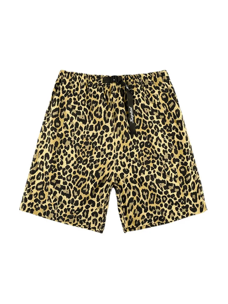 

KAPITAL Hirata and Hiroshi Japanese Style Quick Drying Leopard Print Japanese Nylon Loose Casual Shorts for Men and Women