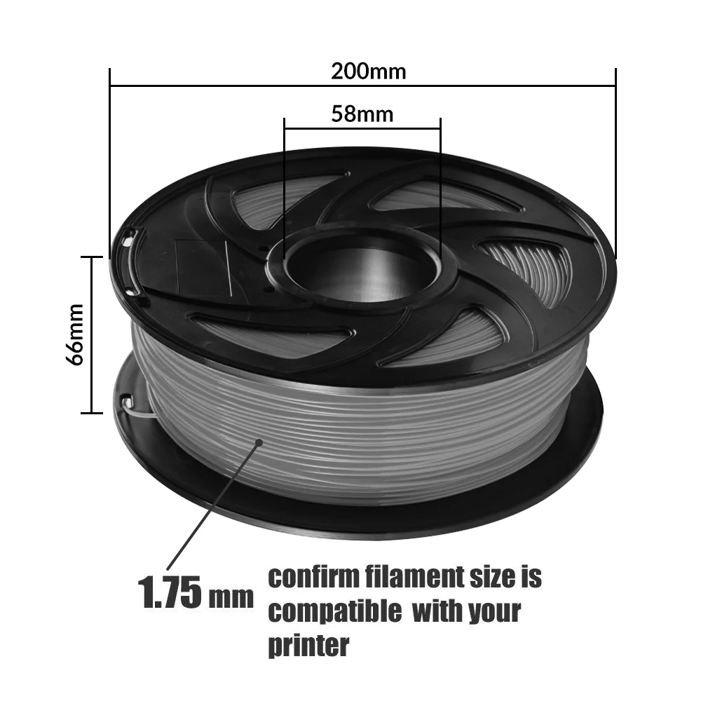 Tronxy-マットプラフィラメント3Dプリンター,真空包装,海外倉庫,さまざまな色,短納期,1kg, 1.75mm