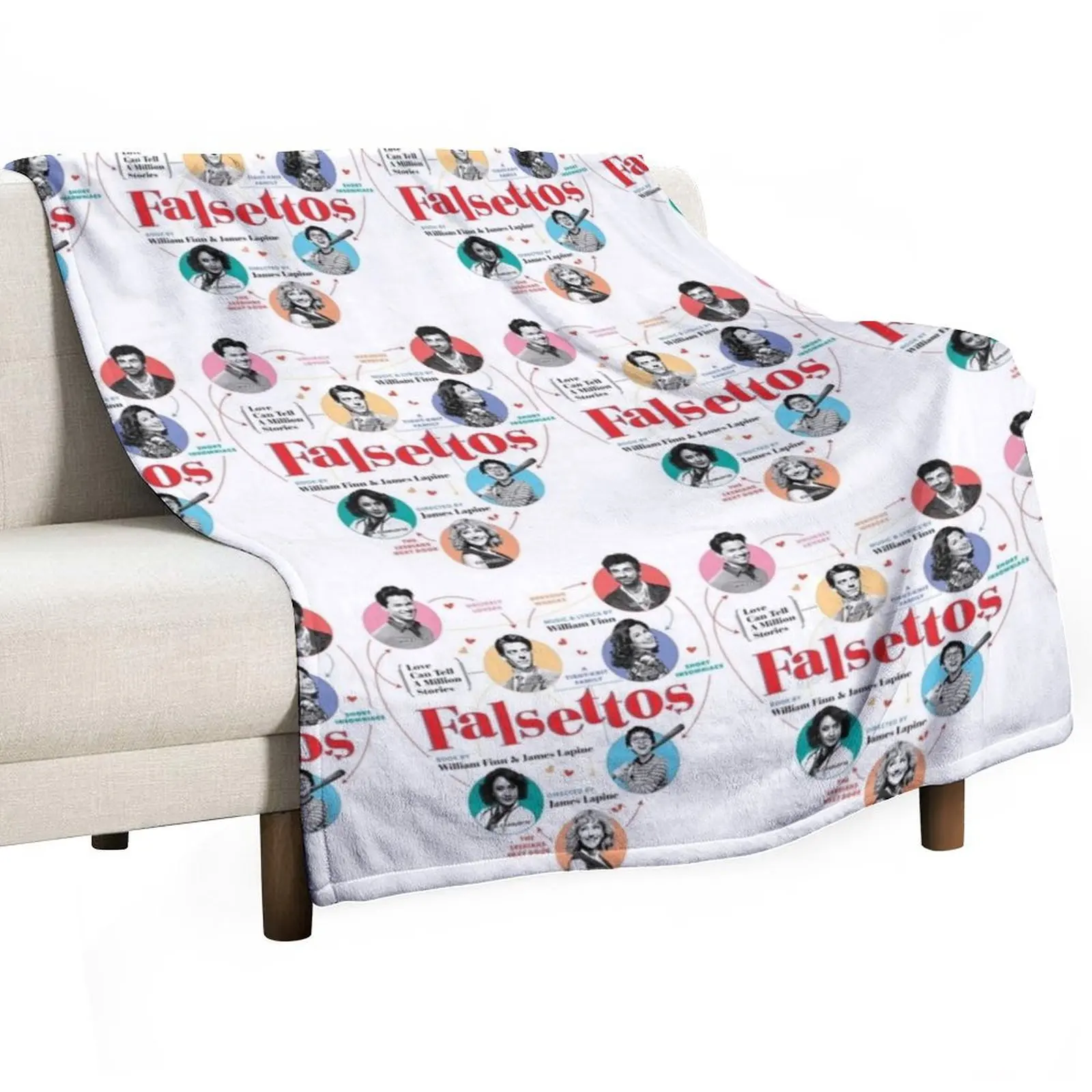 

Falsettos 2016 Poster Throw Blanket Shaggy Custom Plaid Weighted Blankets