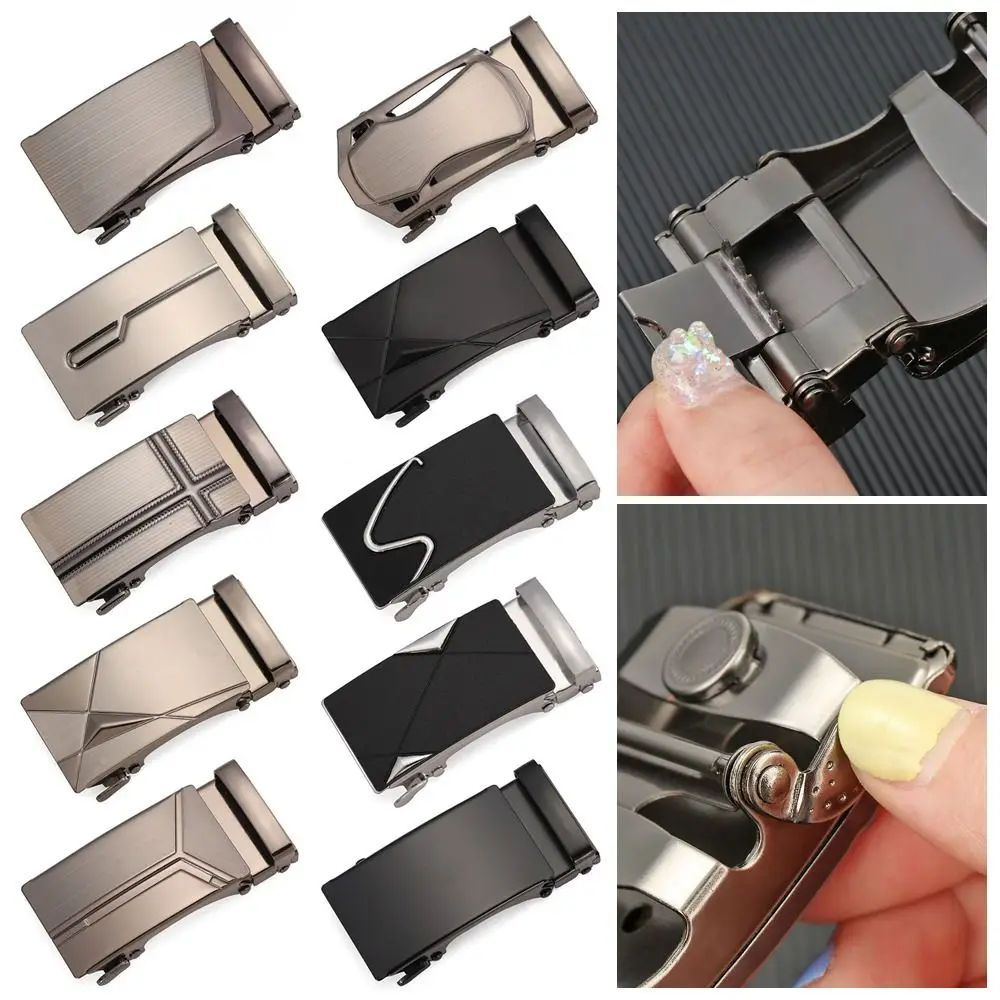 Fashion Adjustable Belt Replacement Buckle DIY Iron Automatic Buckle Men's Accessories Men