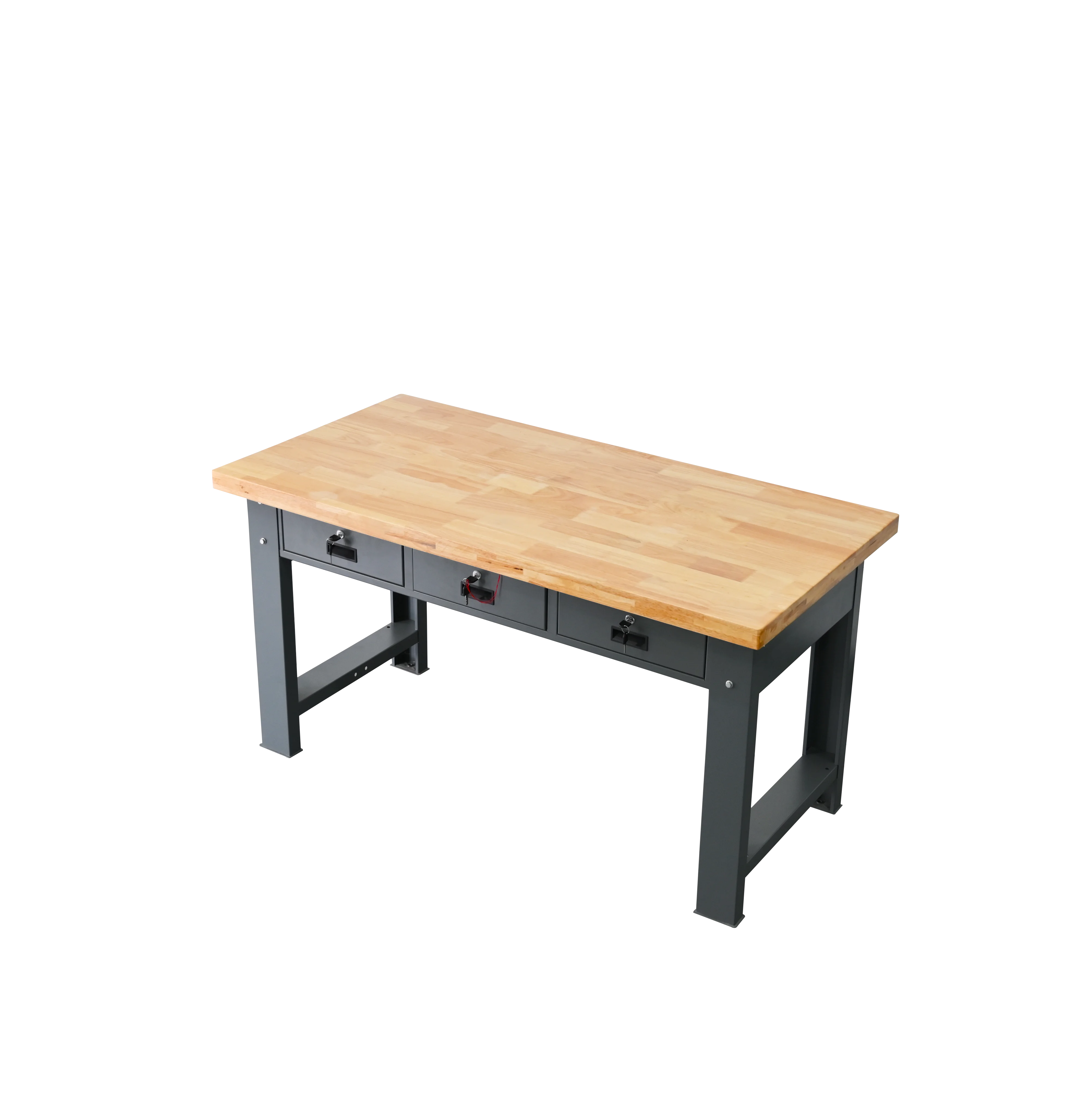 Heavy Duty Industrial Workbenches Table With Light Steel Wood For Garages Workshops Featuring Iron Metal Drawers For Factories