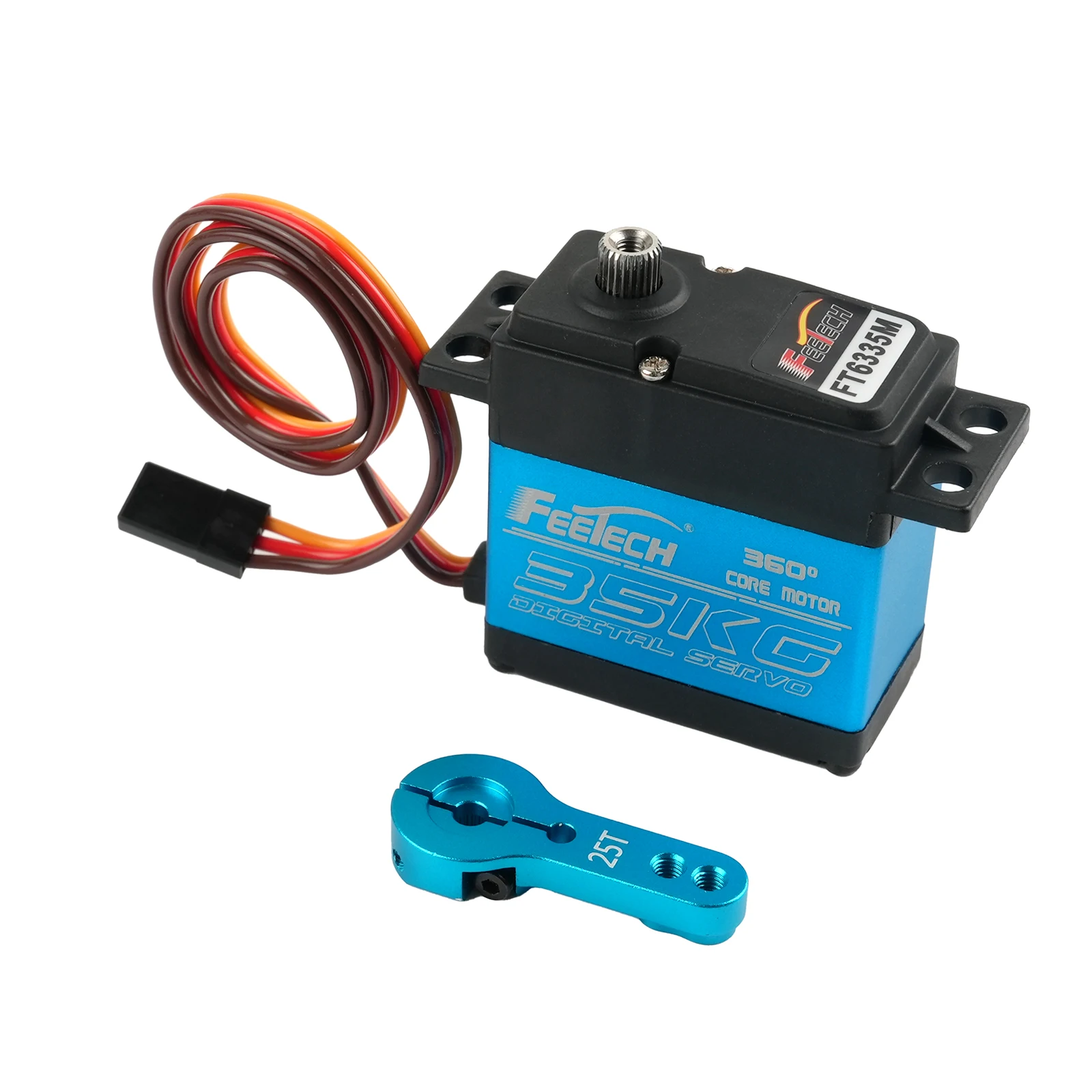 Feetech FT6335M Servos digitales RC Motor 7,4 V 35KG Servo de engranaje de acero magnético de 360 grados para Robot RC coche avión Quadcopter Crawler