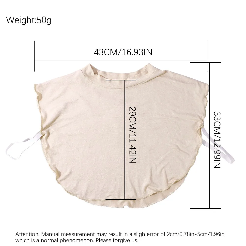 جديد القطن وهمية طوق بلون الياقة المدورة نصف الياقات العالية أكمام انفصال الياقة المدورة الملابس التبعي