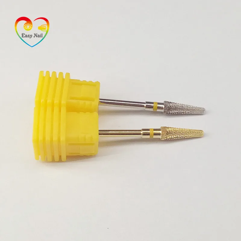 1pcs 2 สี Pro-XF ทังสเตนคาร์ไบด์เล็บเจาะบิต 3/32 "หมุน Burr Bits สำหรับเล็บอุปกรณ์เจาะ Milling Cutter