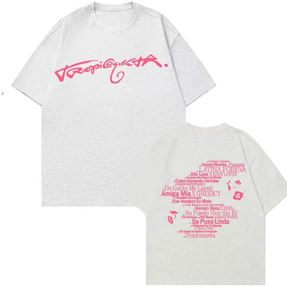 غسل كارول G 2025 ألبوم جديد Tropicoqueta تانك القمم الرجال النساء الجمالية تي شيرت عادية المتضخم 100% القطن بلا أكمام تي شيرت