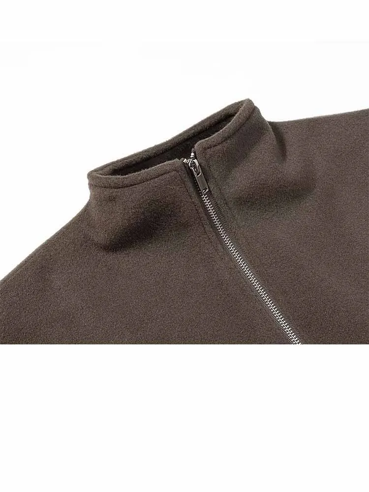 

HH Woman Spring Fashion Zipper Loose Casual Long Sleeves Coat Female Solid Color Commuting Lightweight Street Style Short Jacket