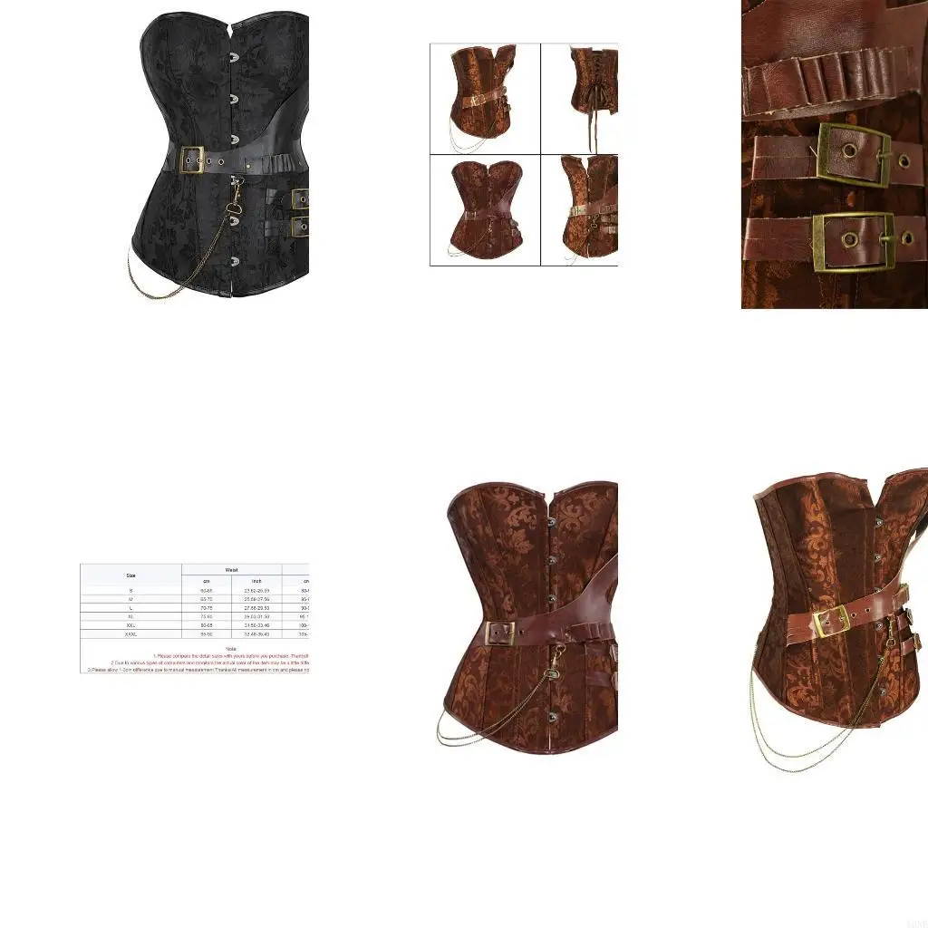 Y3ne Elegante Suarset Corset Franse Bustier Slimming Shaper Gordel Laceup Tanks Top Victoriaans kostuumkorting voor maskerades