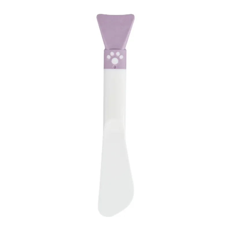 Zampa di gatto Set di spazzole per il viso a doppia testa Applicatore per maschera facciale in silicone Lozione Spatola Punti neri Viso Labbro Esfoliante Strumenti per la cura della pelle