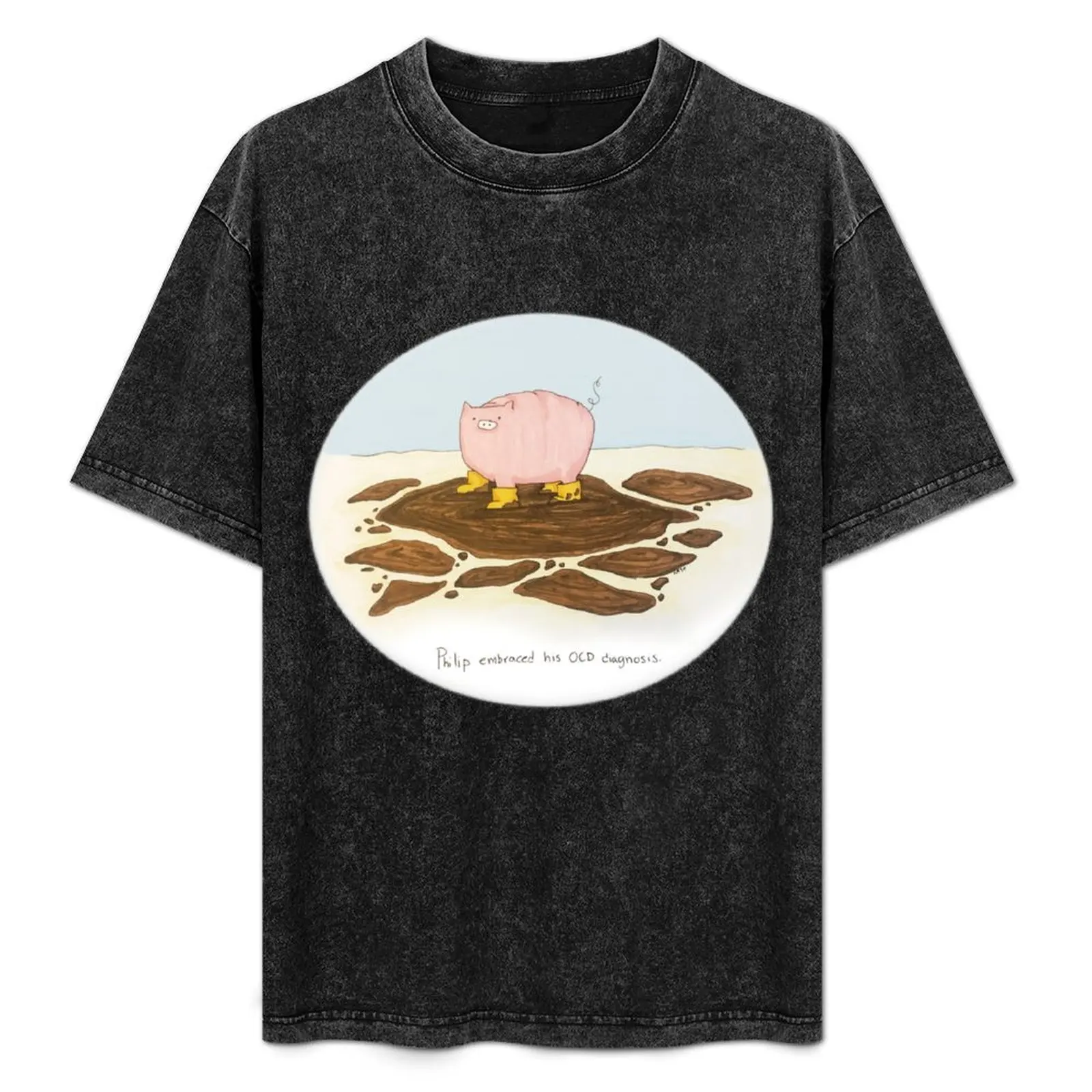 

Philip, the Pig with OCD T-Shirt summer shirt Blouse quick drying tshirts for men
