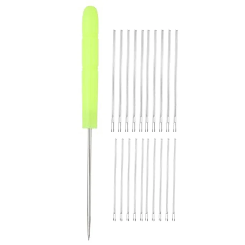 AT28-دمية إبر الحياكة لإعادة تأصيل شعر الدمية إبر تأصيل شعر الدمية باللون الأصفر