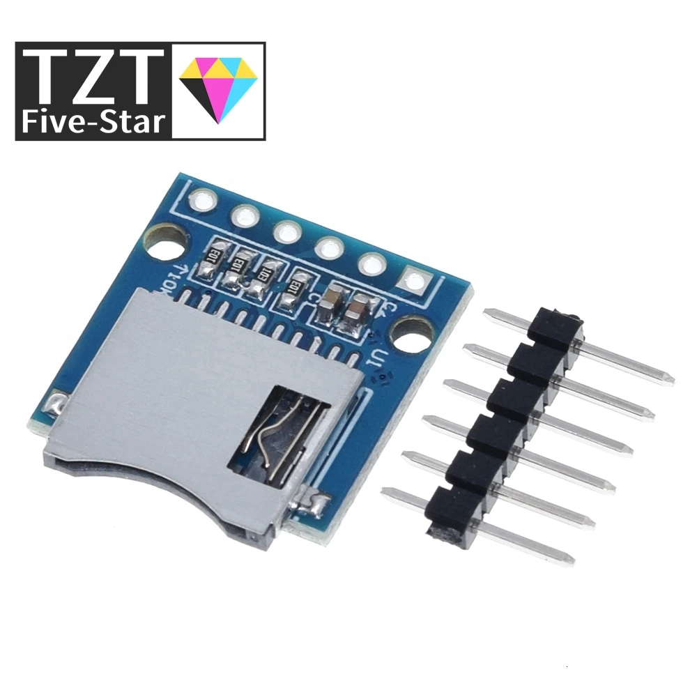 tzt-1-3-5-шт-плата-расширения-памяти-micro-sd-mini-micro-sd-tf-card-модуль-защиты-памяти-с-контактами-для-arduino-arm-avr