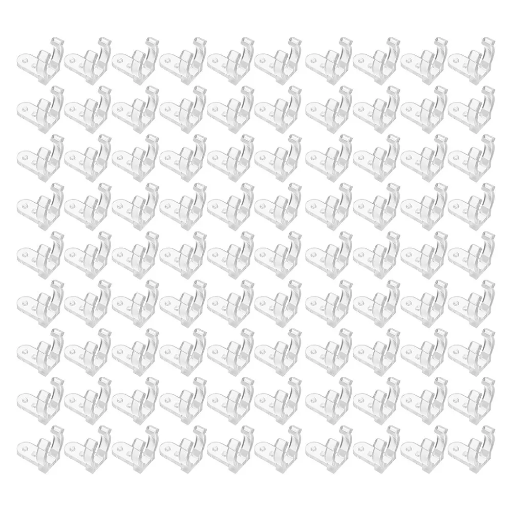 50Pcs Rope Light Clips Clear Plastic Reusable Easy Mount for Outdoor LED Neon String Lights Christmas Patio Strip Light Clips
