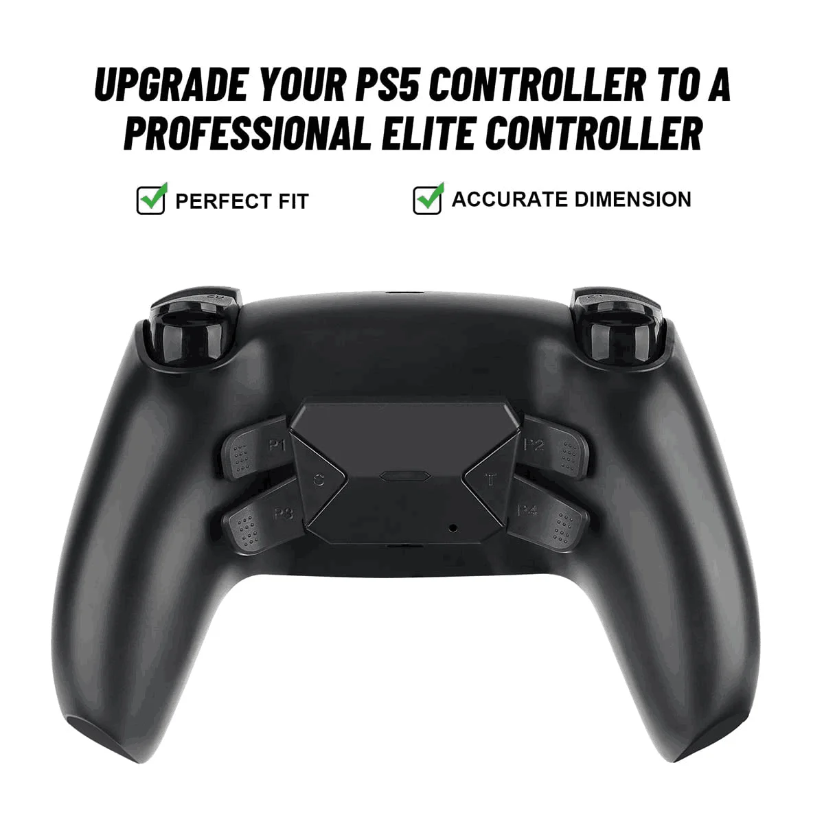 CoolerAge Back Paddles Attachment for PS5 Controller 4 Back Buttons & Backplate Programable Remap Kit for PS5 BDM 030