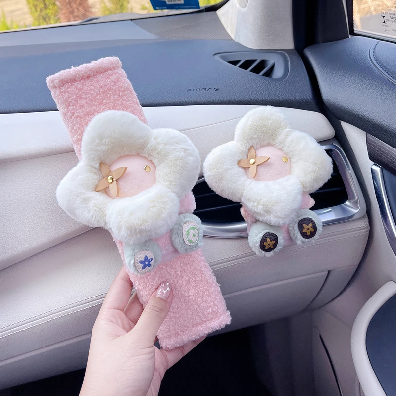 Autogordel Schouderhoes Leuke Zon Bloem Auto Decoratie Vier Seizoenen Universeel