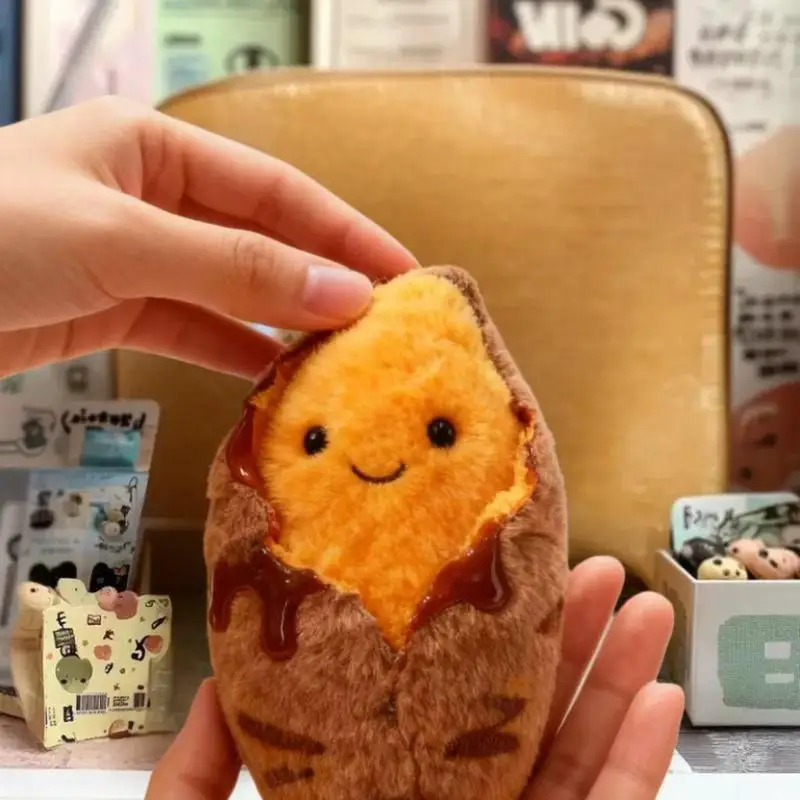 

Милая и креативная плюшевая кукла из жареного сладкого картофеля, имитация пищевого стиля, подвеска-брелок для декоративных аксессуаров и подарков