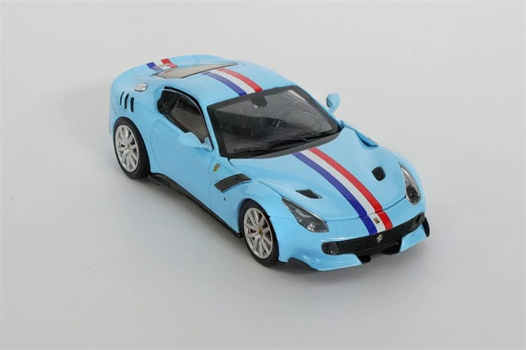 Diecast 1:64 Scale SH Little Toys Ferrari F12 TDF Front Cover Openable Alloy Car Model Collectible Toy Souvenir Display Ornament