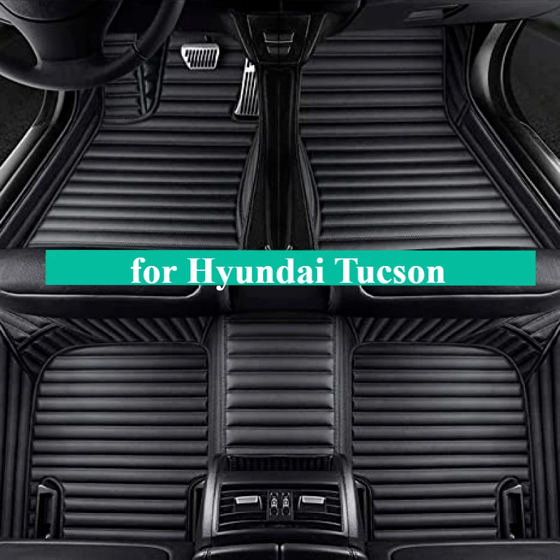 Custom Car Floor Mats for Hyundai Tucson 2006-2023-2024 Rugs Products Leather Carpets Auto Interior Accessories Truck Foot Cover