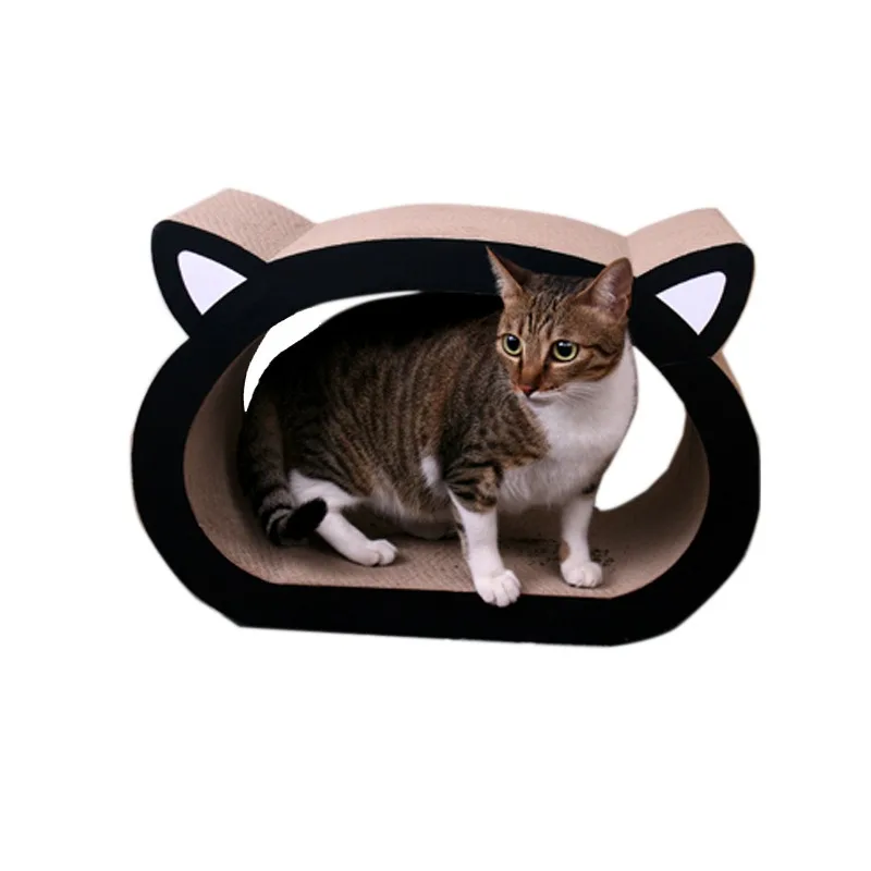 head type wear-resistant and scratch-resistant corrugated large  scratching board, claw grinder cat toy cat toy